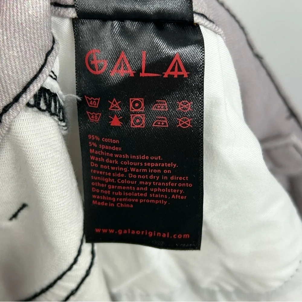 Gala Jeans NWT $180 Doberman Dog Graphic Gothic Blue Script Streetwear Sz W36 - Picture 14 of 16